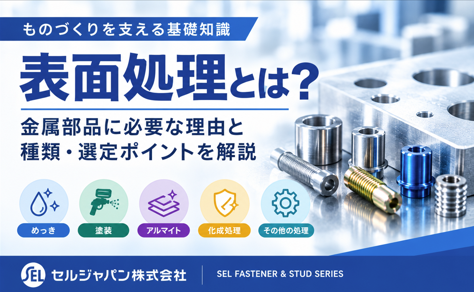 表面処理とは？金属部品に必要な理由と種類・選定ポイントを解説